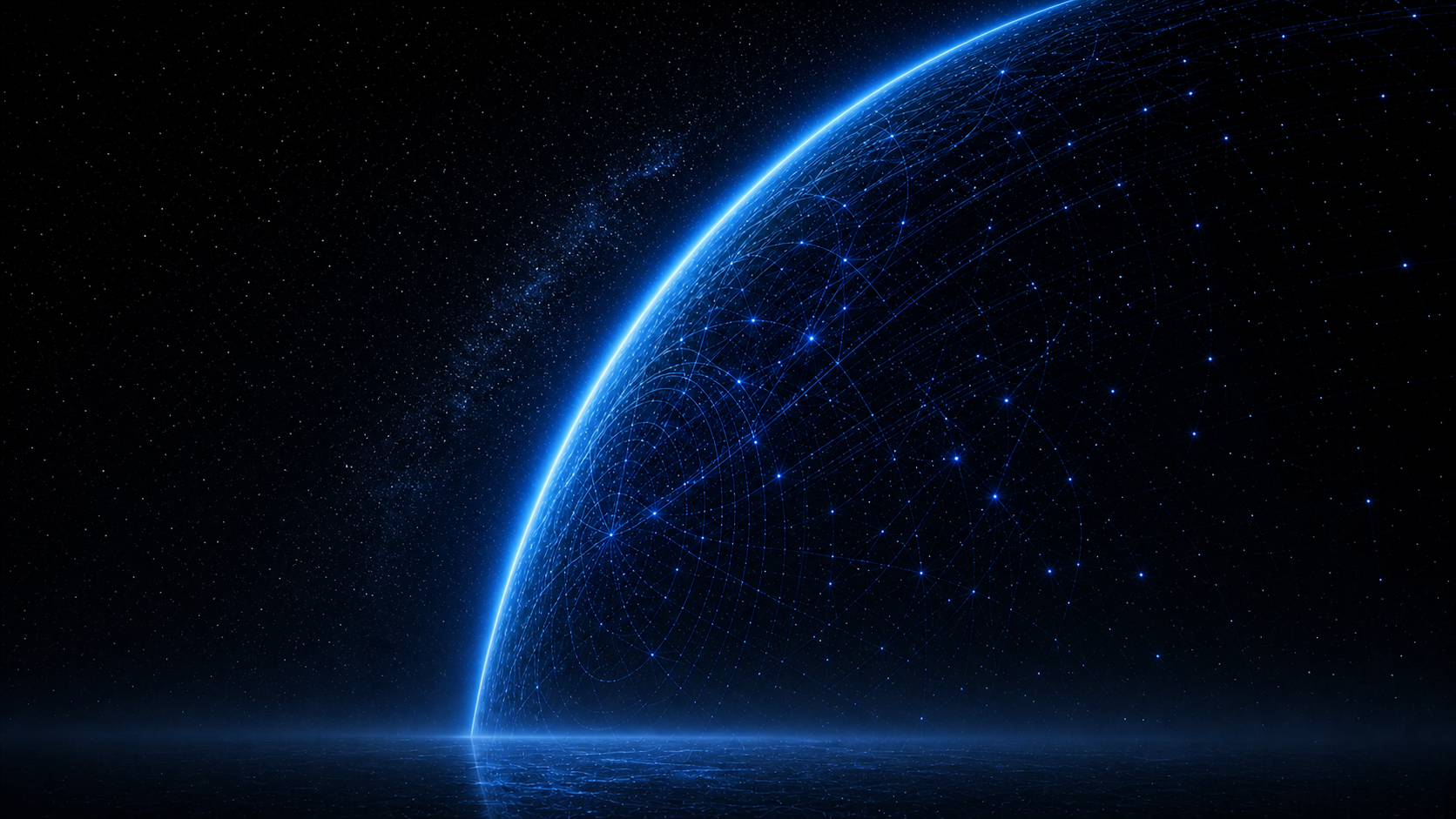 深空与蓝色数字网络半球构成的安全空间